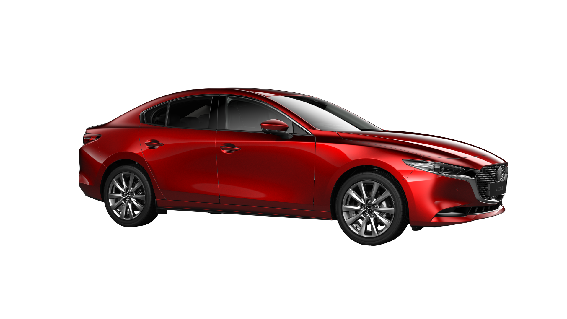 2019 Mazda 3 AWD Sedan | Soul Red | Driving, Interior